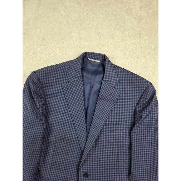 Canali Wool Plaid Blazer Mens 42L Sport Coat 2 Button Italy - Picture 3 of 13